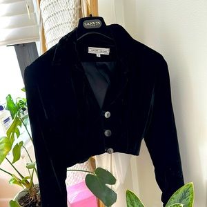 Vintage Naomi Hasak Black Velvet Bolero Jacket Size S